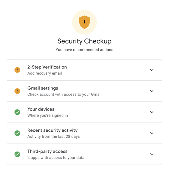 Google Security Checkup