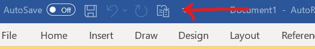 in toolbar