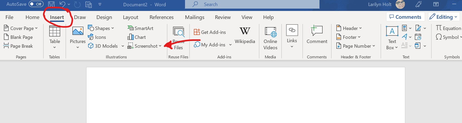 Larilyn's Tip of the Week: New Series - Microsoft Word