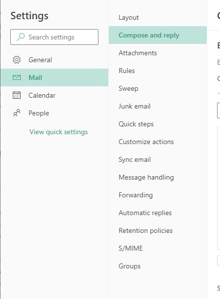 mail compose and reply